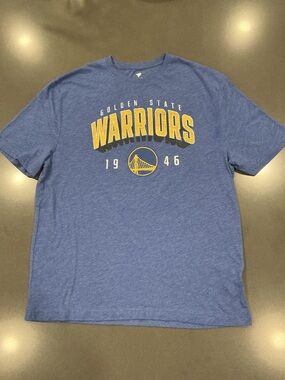 Fanatics Golden State Warriors Blue and Yellow Short Sleeve Tee